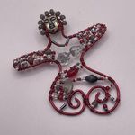 Handmade Wire Work Hand Crafted Beaded Brooch / Pin Photo 0
