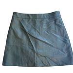 Oak + Fort Faux Leather Mini Skirt/Skort Blue Gray Color Photo 0