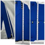 St. John  Collection Blazer Jacket Women's Size 12 Blue Gold Hardware Knit USA Photo 9