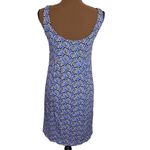 Boden slub cotton seashell print high waist plunge neck mini dress size 4 Photo 2