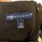 Talbots NWOT babydoll shift polka dot diagonal lace fit & flare black white midi dress belted bow waist short sleeve Cocktail Evening Photo 4