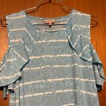Juicy Couture  Woman's Cold Shoulder Teal Casual Blouse Size Medium Photo 1