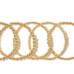 8 Other Reasons NWT Bubble Bangle Set Gold Beaded Bracelet Photo 4