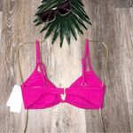 l*space L* Helena Ribbed Bikini Top in Bougainvillea XS NWT Photo 1