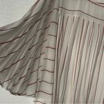 Lane Bryant Shirt Women 18/20 Ivory Red Flowy Cape Sleeves Keyhole Button Back Photo 2