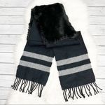 Vince Camuto  Black and Gray fur fringe scarf Photo 0