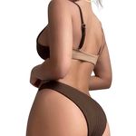 SheIn  Colorblock Textured Ring Linked Bikini Swimsuit Photo 1