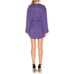 Retrofete Gabrielle Sequin Metal Purple Wrap Robe Mini Dress Sz S Photo 1