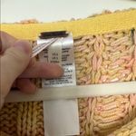 Free People NWOT yellow fluffy cable-knit sweater Photo 2