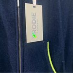 BRODIE Cashmere 100% cashmere zip up heart hoodie in Navy Blue Size M Photo 5