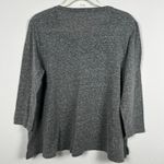 T.La Anthropologie Gray Heathered 3/4 Sleeve Scoop Neck Top Made in USA Casual Size M Photo 6