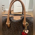 Calvin Klein  Brown Monogram Satchel Photo 2