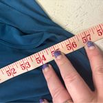 Adrianna Papell  Evening Blue Brooch Draped Sleeveless Dress Size 8P Mother Bride Photo 5