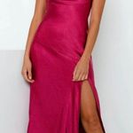 Hello Molly NWT  Fuchsia Midi Slit Dress Photo 0