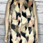 Joseph A . Woman NWT 2X Camo Color Faux Fur - Crochet Open Weave Long Vest Jacket Photo 0