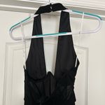 Lulus Never-Ending Glamour Black Mesh Cross-Front Halter Maxi Dress Photo 5