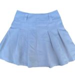 SheIn Preppy Pleated Khaki Cream Skirt Photo 0