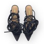 new Lemonade 𖦹 Briana Bamboo Ankle Wrap Stiletto Heel Sandals 𖦹 Black 𖦹 8M 𖦹 Size 8 Photo 8