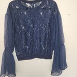 Free People lace blue sweater size s Photo 1