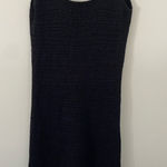 Vince  Womens Textured Square Neck Midi Dress Sleeveless Size M Black Stretch Photo 0