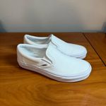 Vans  Classic All White Slip On Canvas Sneaker Skate Neutral Casual W7 Photo 2