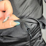 Lulus Black Tie Optional Satin Ruffled Midi Dress Photo 8