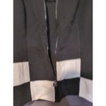 Sheri Martin Women's Blouse Jacket, Vtg Zippered Checkered Top, Size 16, Office Black Photo 4