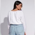 Abercrombie & Fitch Abercrombie x Tia Booth- Long-Sleeve Linen-Blend Peasant Set Top Photo 3