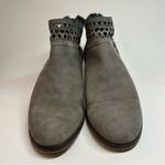 Vince Camuto  Booties Women's 8 M Gray Suede Perdula Ankle Boots Back Zip Boho Photo 2