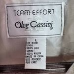 Oleg Cassini Vintage  Tropical Floral Print Silk Windbreaker Track Jacket Large Photo 8