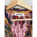 Boutique The Rustic Rack Bohemian Floral Print V Neck Flared Sleeve Blouse Sz M Photo 5