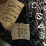 Kate Spade New York Zip Around Wallet Black White Stripes Leather Trim Photo 10