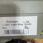 Antelope  D21 Tavi Wedge Sandals New Size 7 Light Grey Suede EU Sz 38 Photo 1