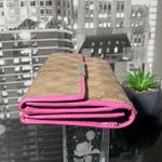 Gucci  Brown and Pink Clutch with Gold Chain Photo 13