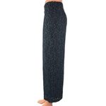 ZARA Woman Navy Blue Floral Lace High Rise Cropped Wide Leg Trouser Pants Size S Photo 1