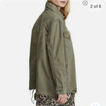 Free People Moonchild Distressed Denim Jacket Olive Size Small Photo 1
