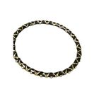 Vintage Black & Gold Enamel Bangle Bracelet Classic Retro Whimsical Unique Vinta Photo 3