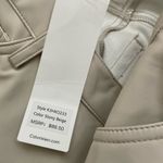 Calvin Klein  Faux Leather Straight Leg Pants Size 4 Stony Beige Photo 5