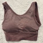 Women's Ribbed Mauve Bralette Purple Size M Photo 0