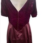 Alfred Angelo  Burgundy Formal Dress Size 9/10 Holiday Velvet Satin Gown Y2K 90’s Photo 0