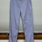 Emporio Armani  Purple Lightweight Cotton Back Embroidery Logo Straight Leg Pants Photo 0