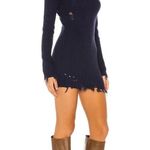 Lovers + Friends NWOT  Keeney Distressed Sweater Dress in Navy Blue Size S Photo 1