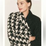 NVLT Black and White Houndstooth Teddy Jacket Size L Photo 4
