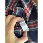 Rails Navy Blue & Red Plaid Flannel Button Front Long Sleeve Shirt Dress Size XS Photo 6