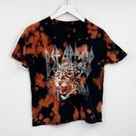 Def Leppard  Custom Bleach Splatter Short Sleeve Graphic Band Tee Size Medium Photo 0