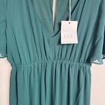 Show Me Your Mumu  Emily Empire Maxi‎ Dress in Emerald Chiffon Size Medium NWT Photo 8