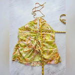 Free People Kyle Printed Top in Citrus Size Large NWOT $98 Photo 4