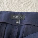 Talbots  Navy Linen Wide Leg Pants Size 10 Petite Photo 3