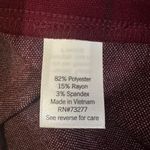 Croft & Barrow Women's NWT Burgundy Checkered Pants Photo 2