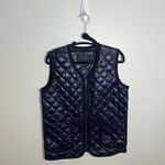 J.Crew Womens Size XS Puffer Feather Down Quilted Vest Navy Blue Zipper Pockets Photo 6